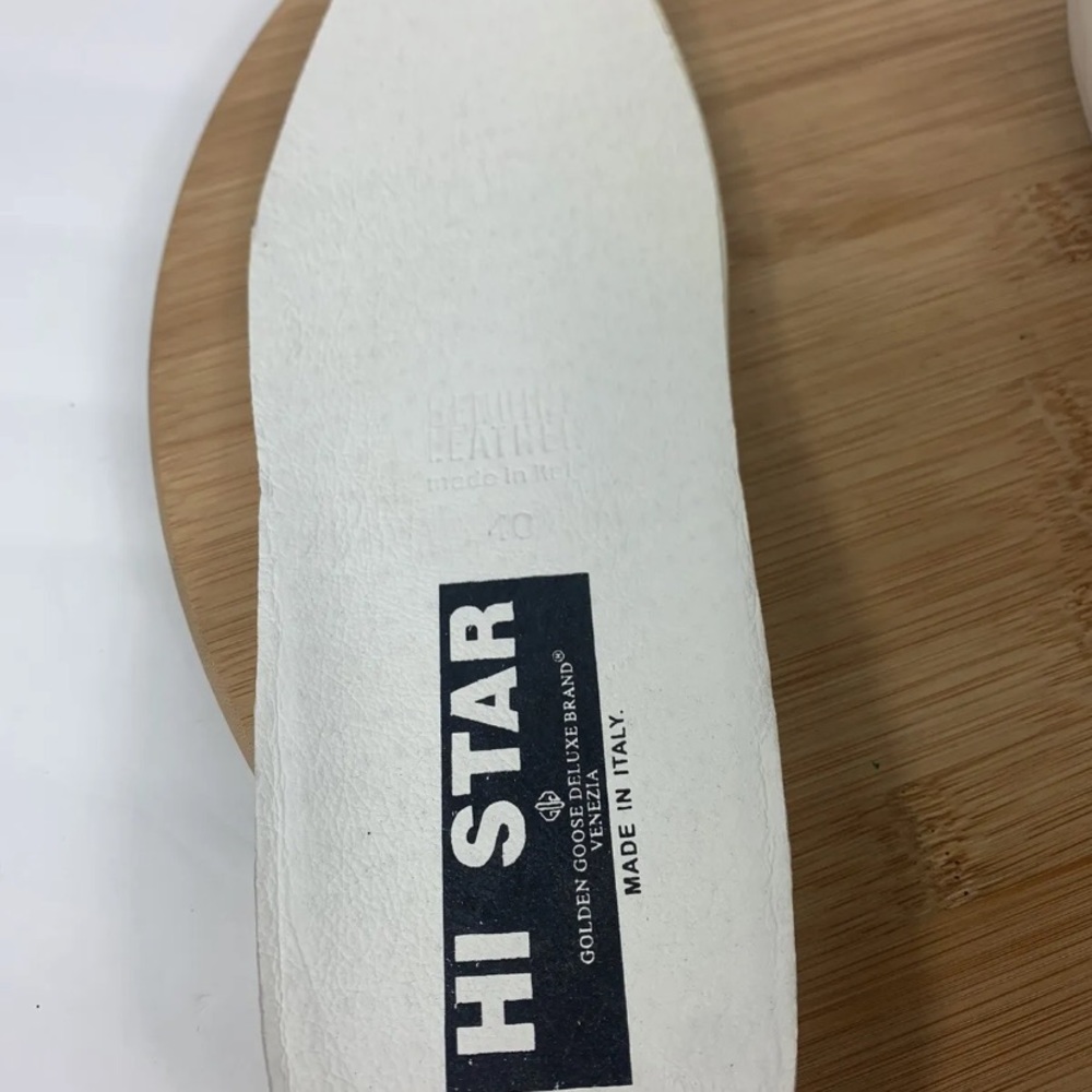 Golden Goose Hi Star Skateboarding  White Leather Women’s Size 40 - Picture 8 of 9